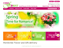 Tablet Screenshot of cyber-florist.com